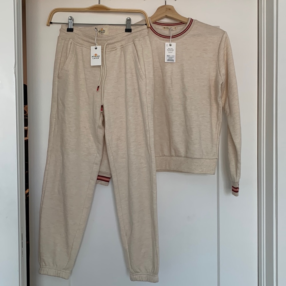 Marine Layer oatmeal sweats set NWT